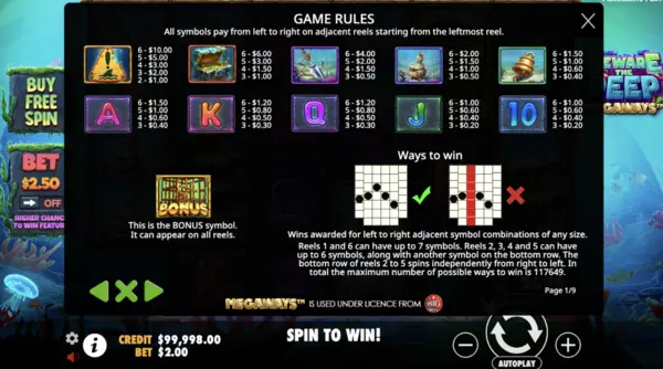 Beware the Deep Megaways Slot
