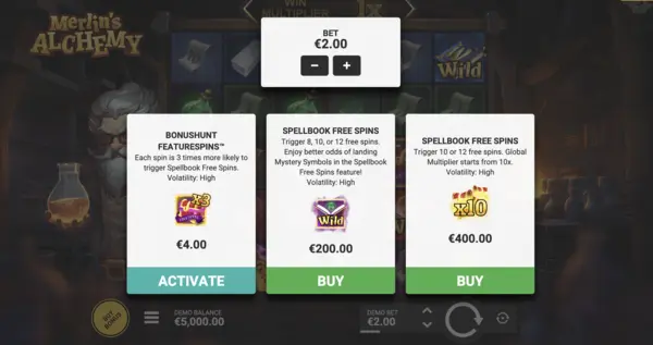 Merlin's alchemy slot